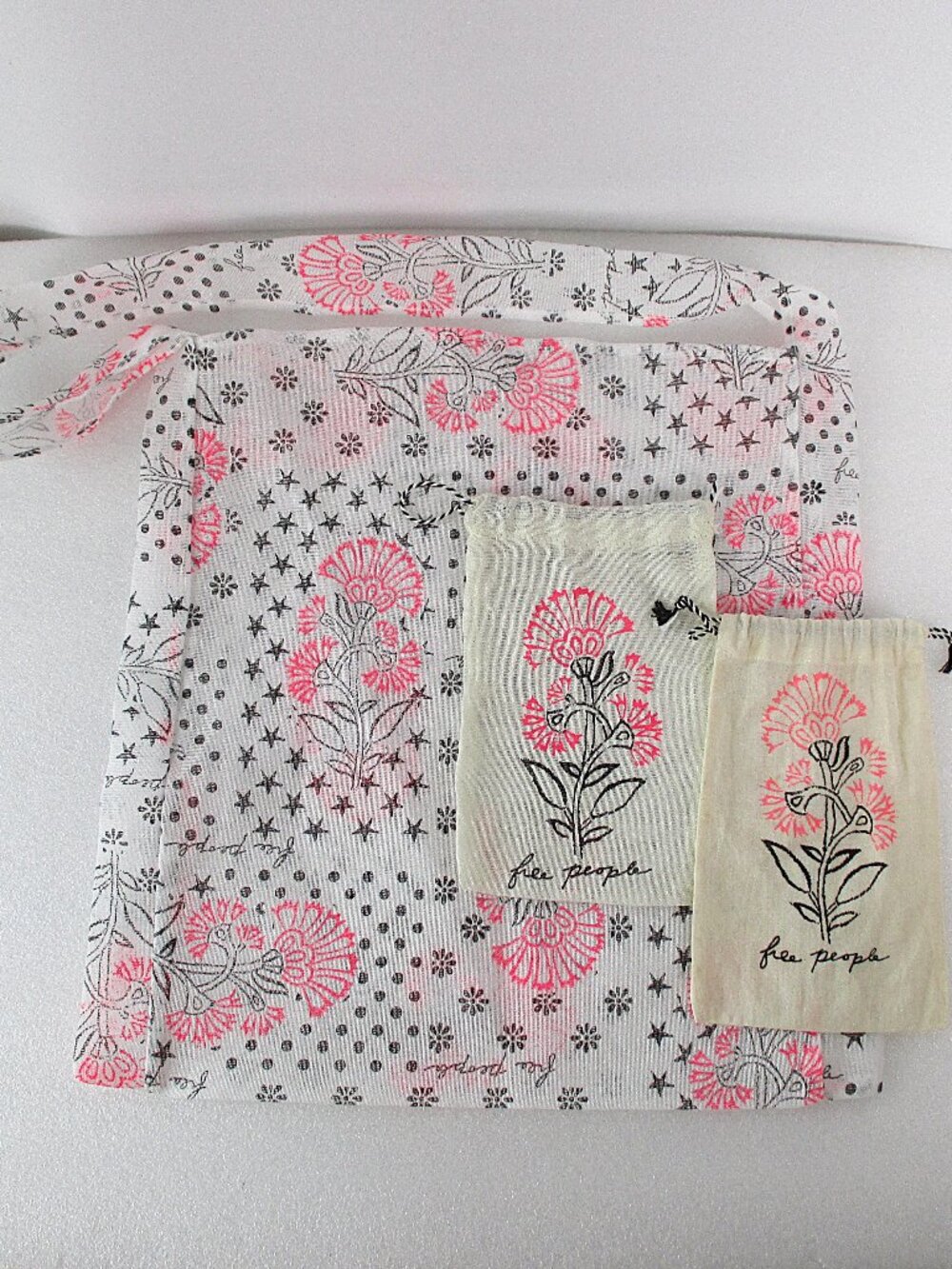 BUNDLE OF 3 FREE PEOPLE FABRIC TOTES